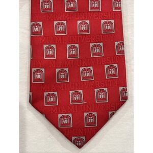 Miami University Ohio Men's Silk Necktie University Alumni Gift Neck Tie